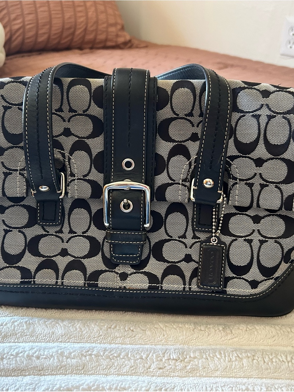 Coach Hamptons Signature Flap Bag
